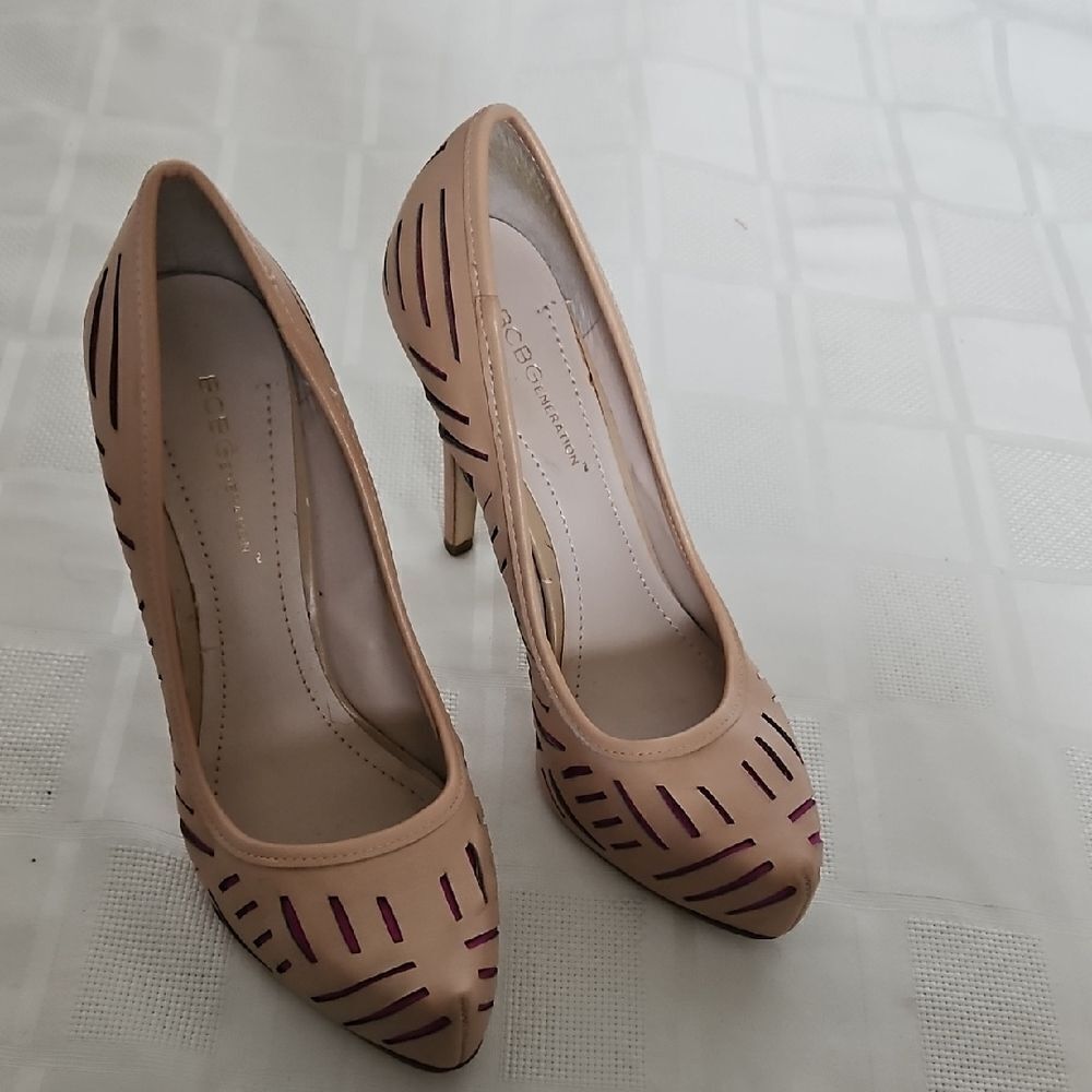 Beige and Purple Heels by BCBGeneration